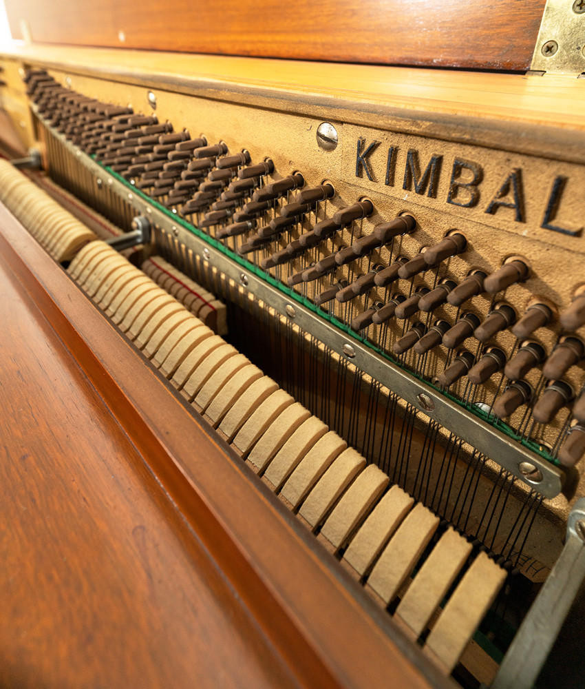 Kimball Classic Upright Piano Satin Mahogany SN: 615879