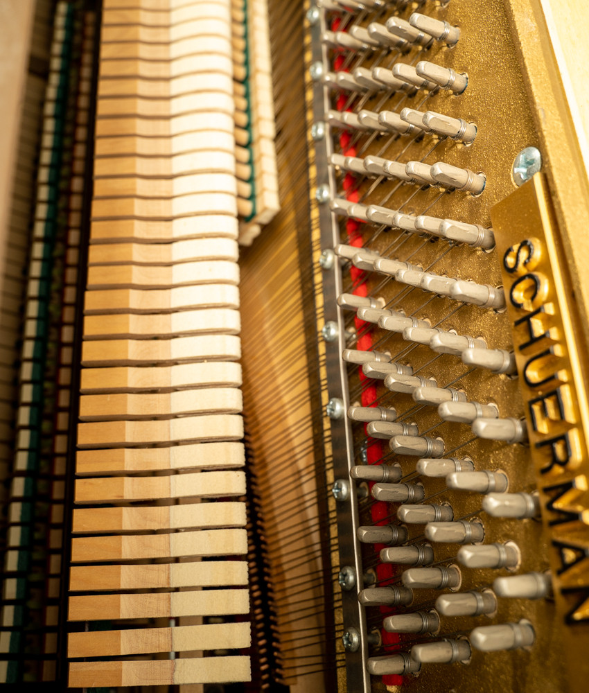 Schumann Upright Piano Satin Walnut SN: J14189