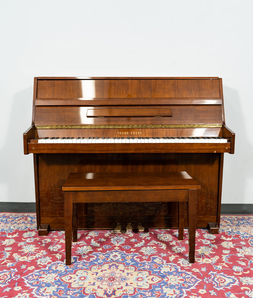 Young Chang E-101 Upright Piano Polished Mahogany SN: 1374078